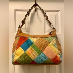 Fossil Colorful Patchwork Shoulder Bag
